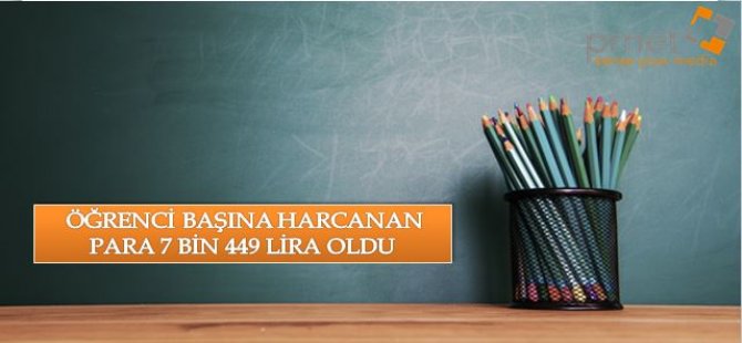 Öğrenci Başına Harcanan Para 7 Bin 449 Lira Oldu