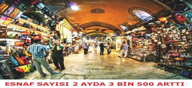 Esnaf Sayısı 2 Ayda 3 Bin 500 Arttı