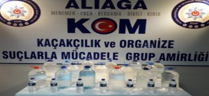 Aliağa'da Sahte Rakı Operasyonu