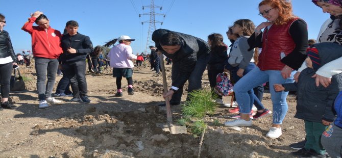 Aliağa’da 600 Fidan Toprakla Buluştu