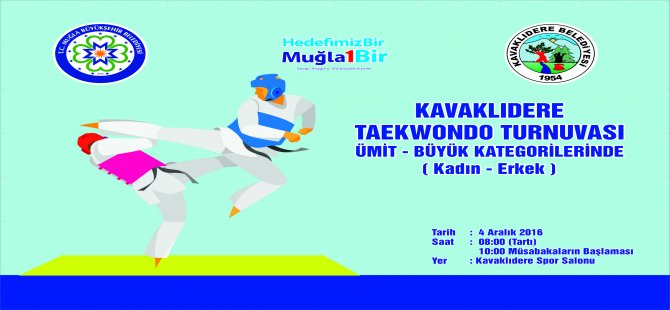 Kavaklıdere Taekwondo Turnuvası’na 14 Kulüp Katılacak