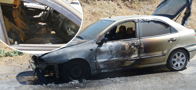 Seyir Halindeki Araç Alev Aldı