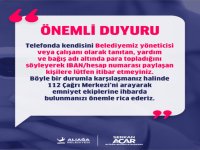 Aliağa Belediyesi’nden Dolandırıcılık Uyarısı